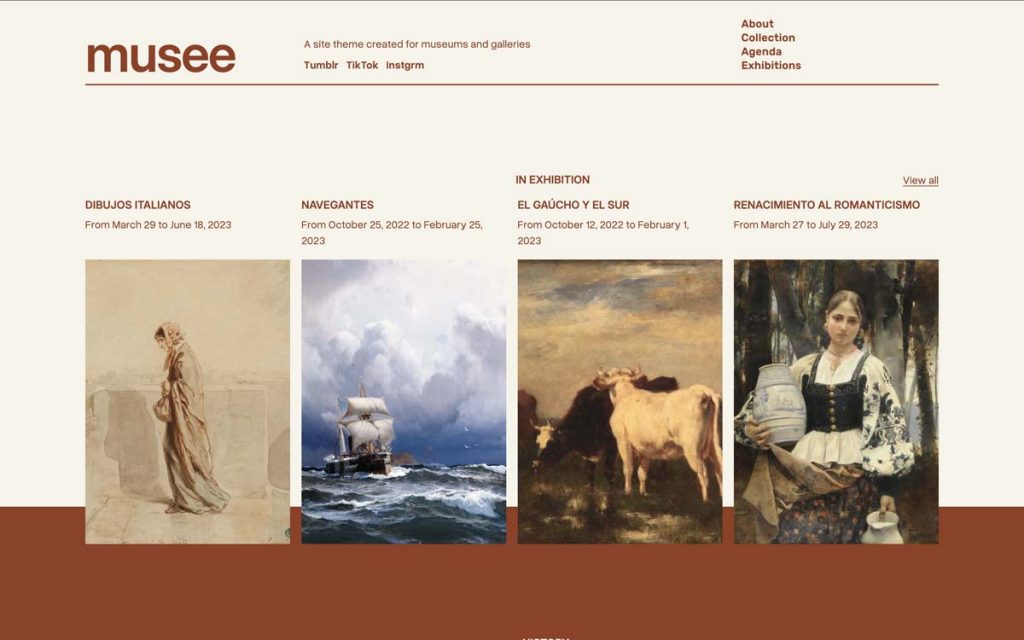 The preview of the theme Musee